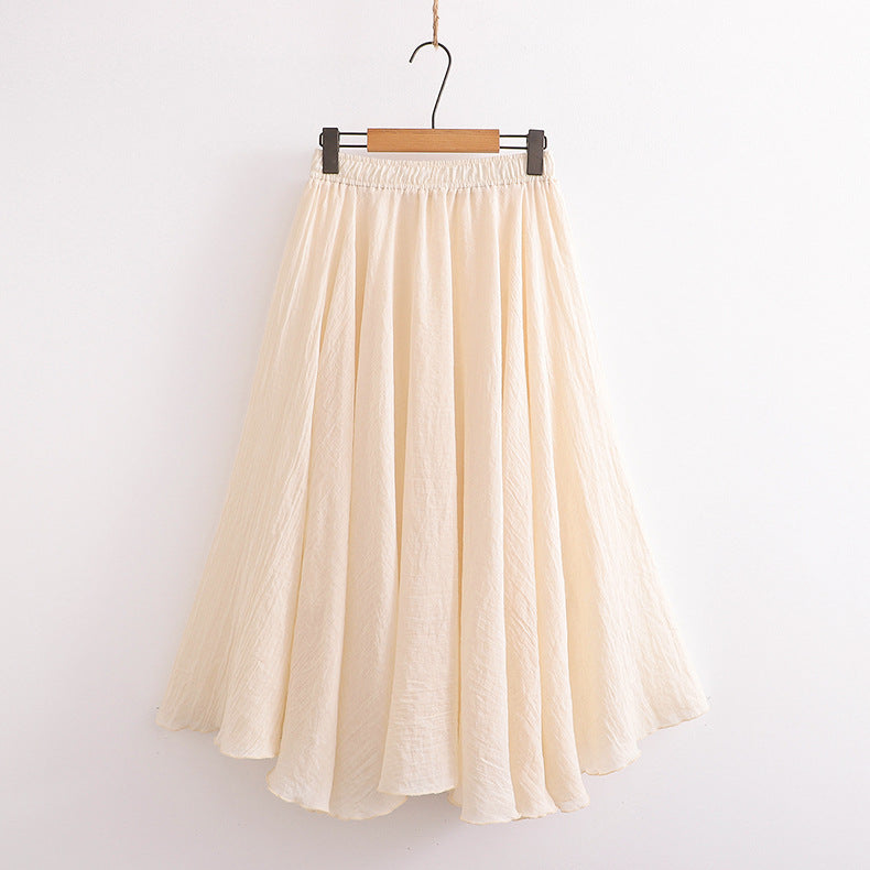 Elegant Irregular A-line Large Elastic Waist Skirt