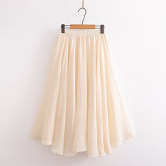 Elegant Irregular A-line Large Elastic Waist Skirt