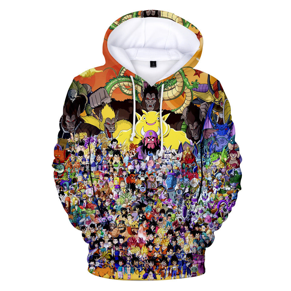 Unisex Anime 3d Color Print Pullover Hoodie