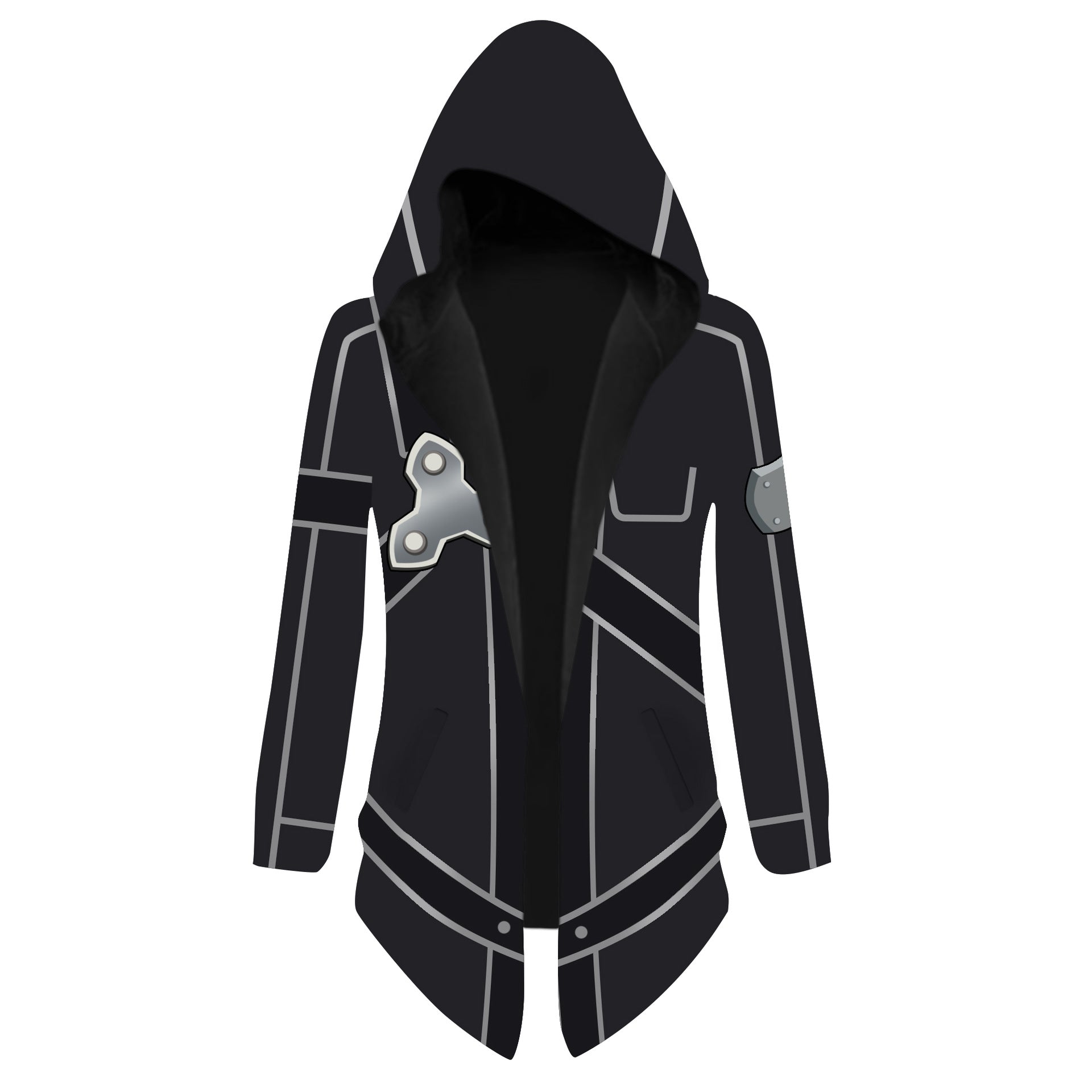 Unisex Casual Comic 3d Print Mid Length Trench Coat