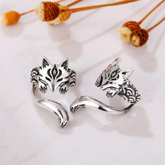 Retro Fox Kitten Alloy Ear Clips