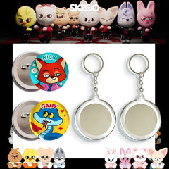 SKZ × Zootopia Badge Mirror Keychain