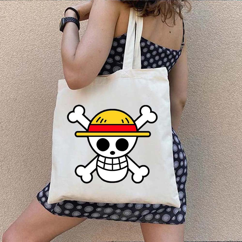 Luffy Printed Canvas Shoulder Tote Bag