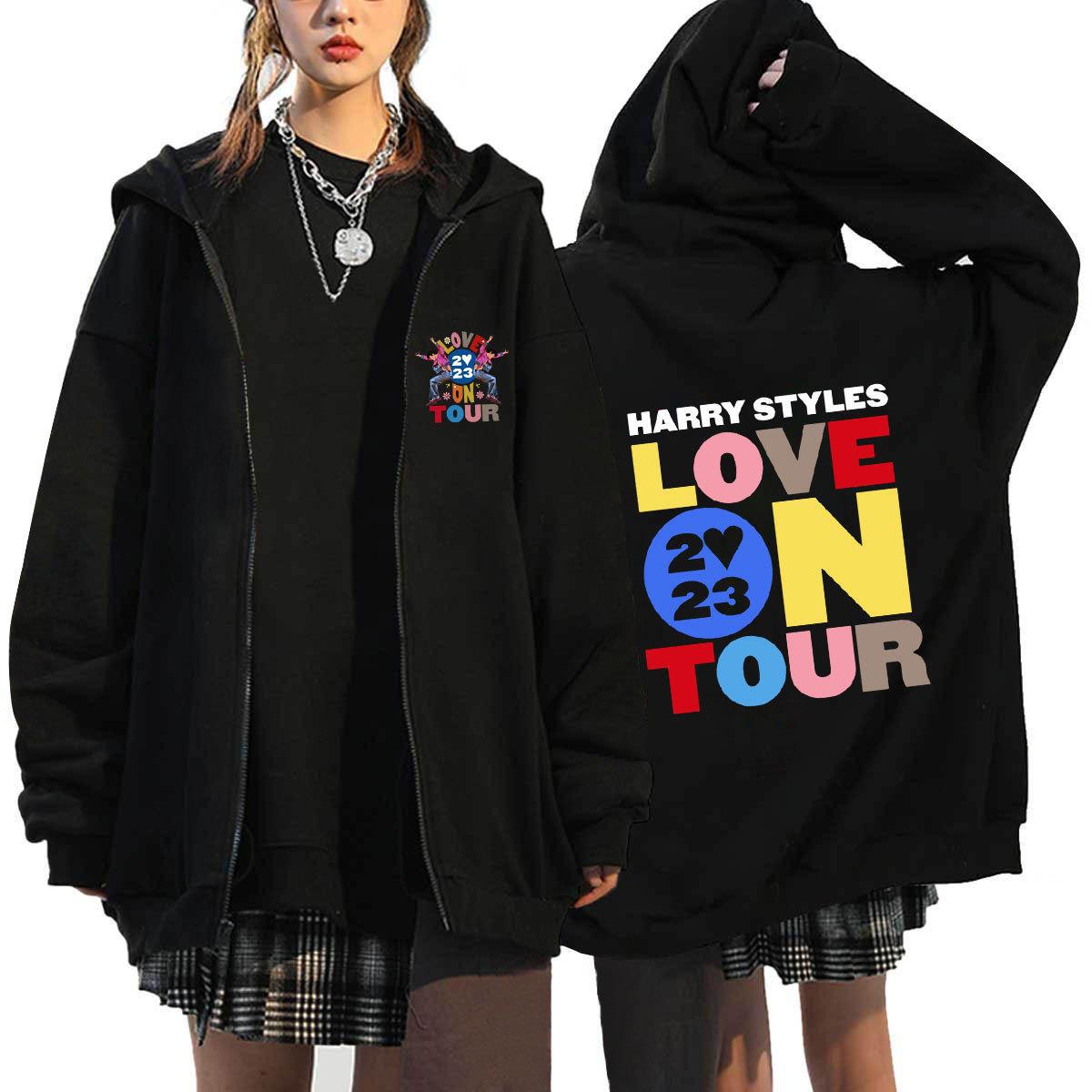 Lovely Girls Love on Tour Graphic Zip Up Hoodie