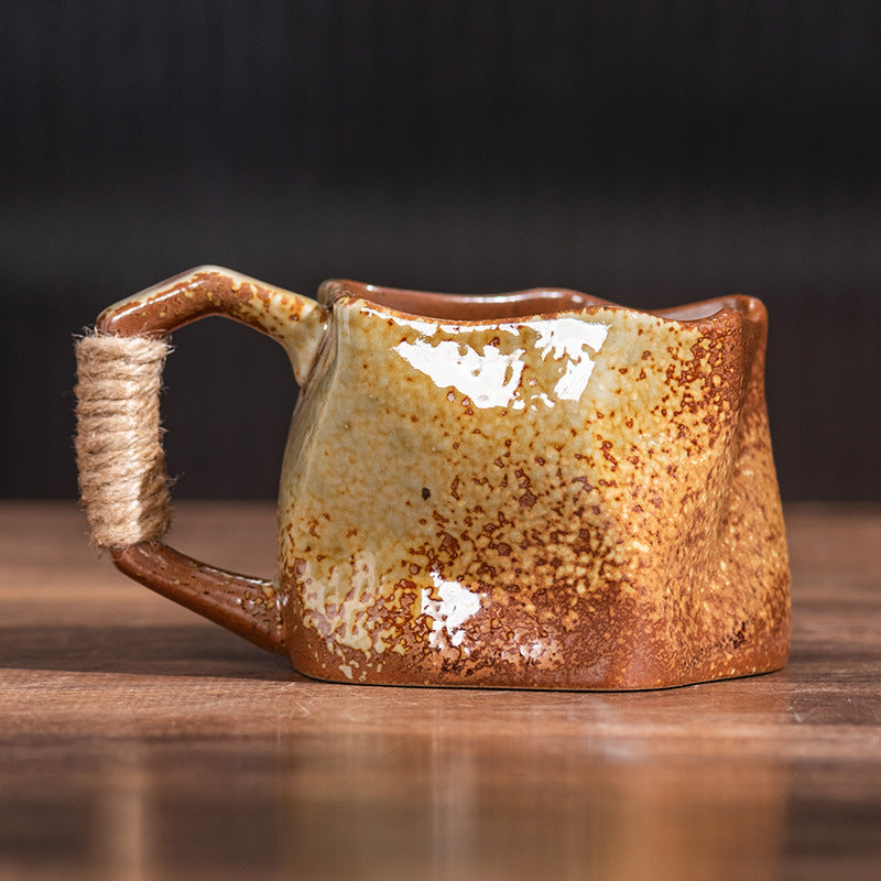 Retro Ceramic Irregular Pottery Mug