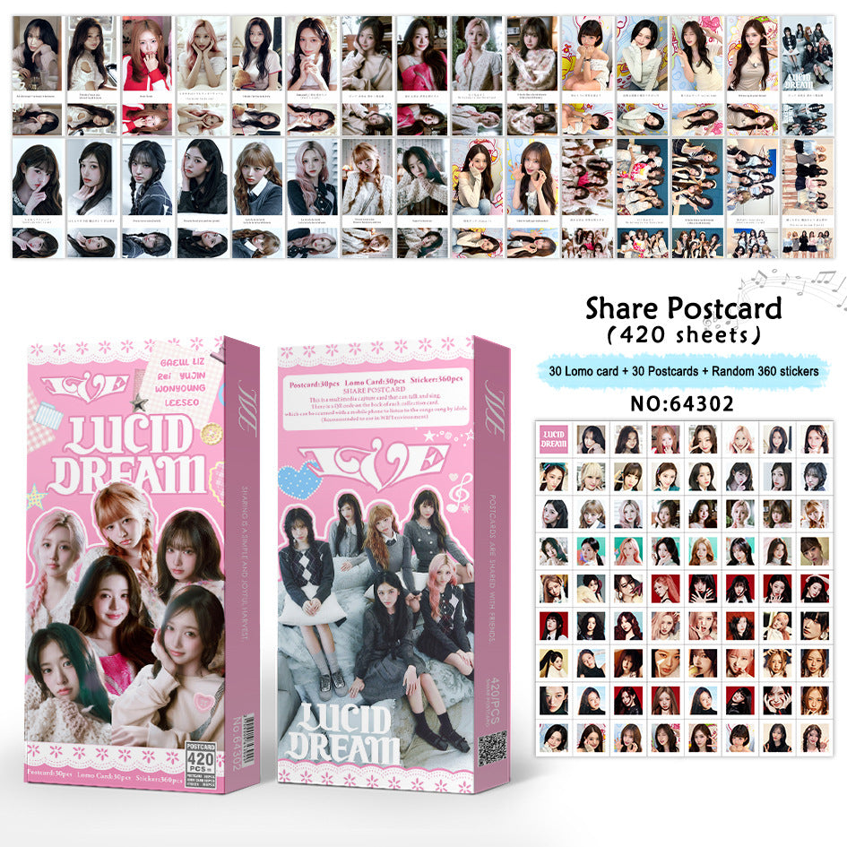 IVE LUCID DREAM Postcards Sticker Gift