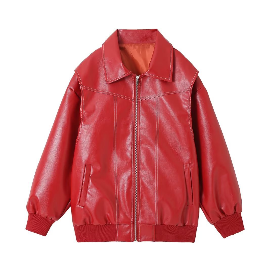 Retro Women's Loose Zipper Jacket