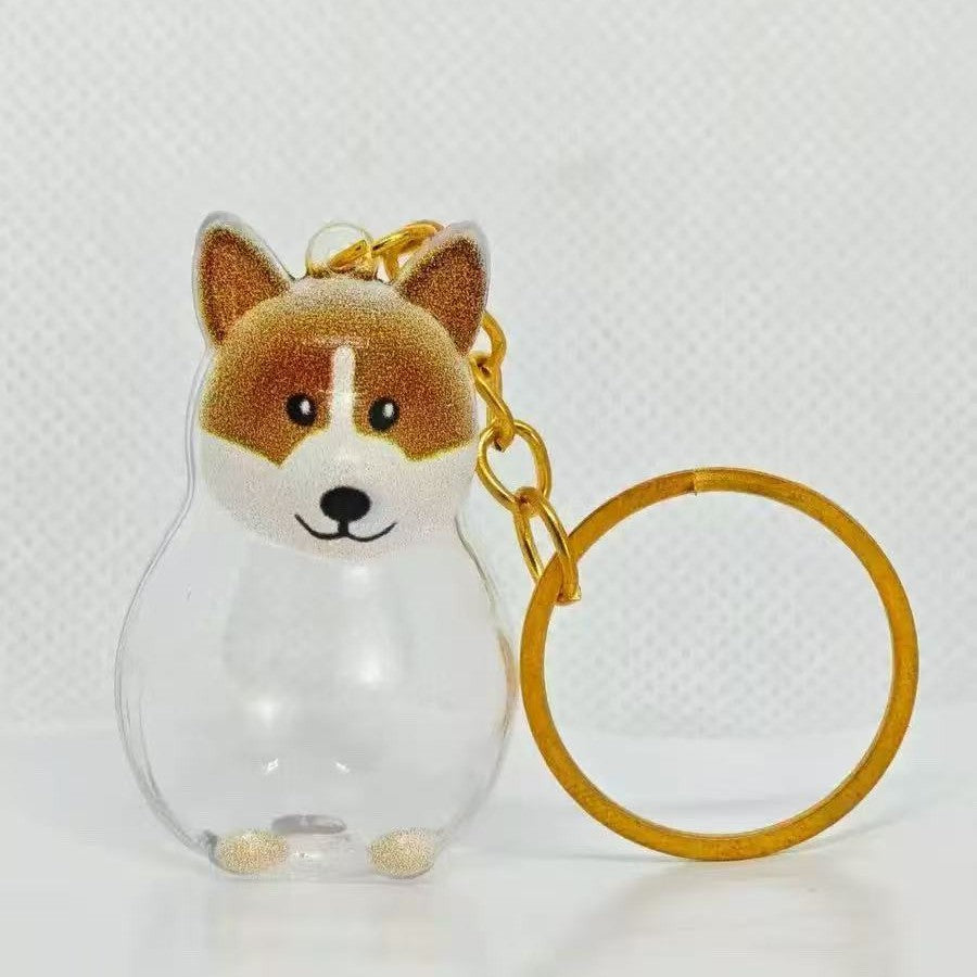 Cat Pup Capsule Keychain Pet Hair Storage Pendant Lab