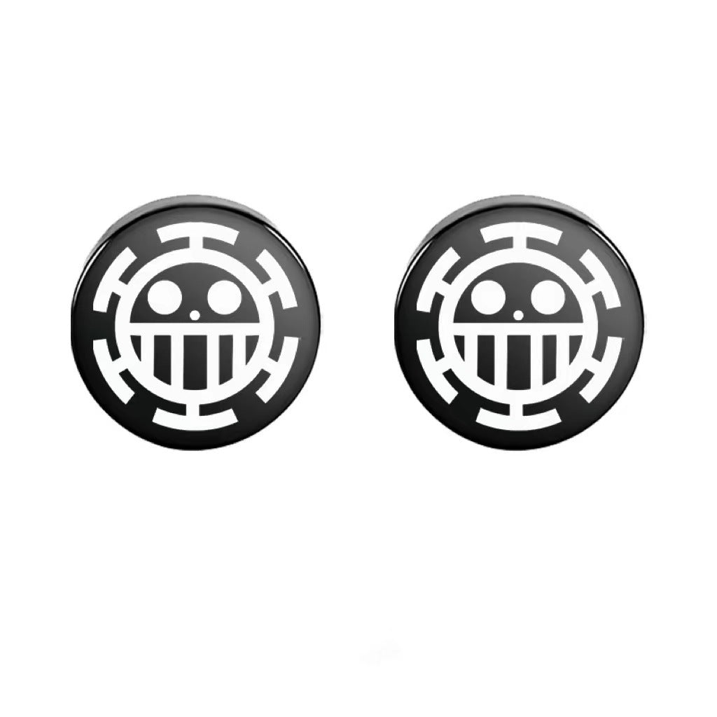 Cool Fire Fist Ace Logo Earclip Earrings