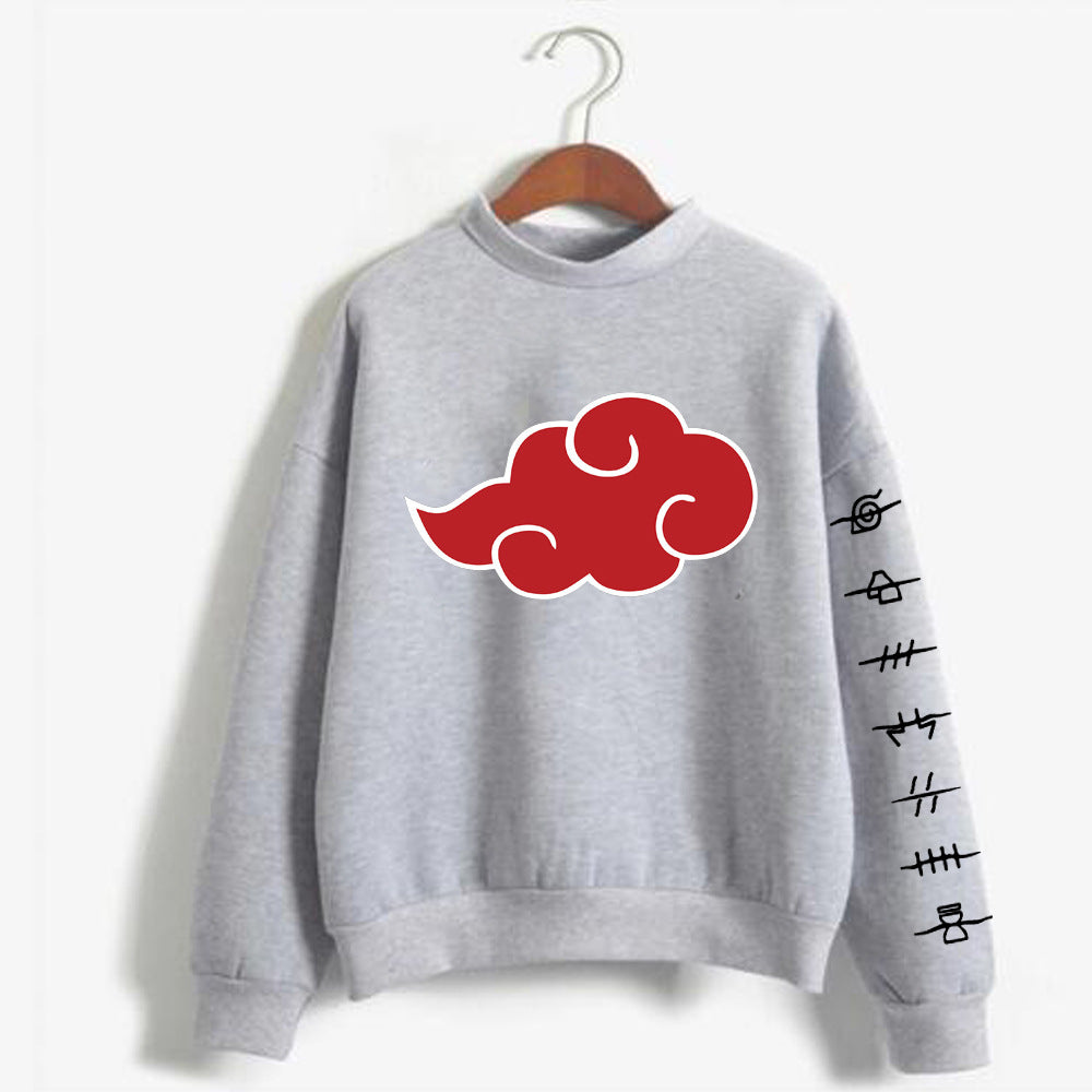 Casual Anime Printed Round Neck Sweatshirt