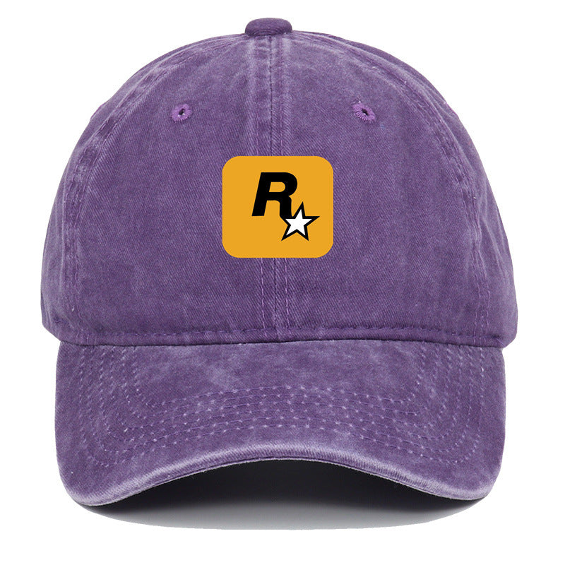 Game R Star Print Washed Baseball Cap