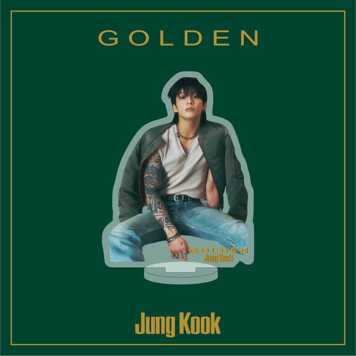 JK Golden Album Standing Tabletop Ornament