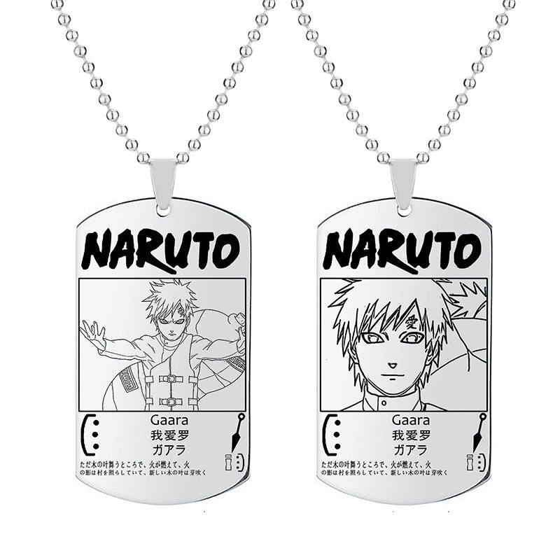 Trendy Sasuke Tag Pendant Necklace