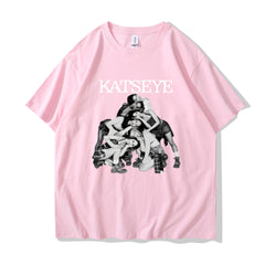 KATSEYE Pattern Print Crewneck T-Shirt