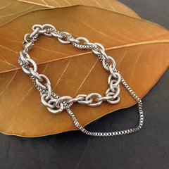 JAEHYUN Double Chain Titanium Steel Bracelet