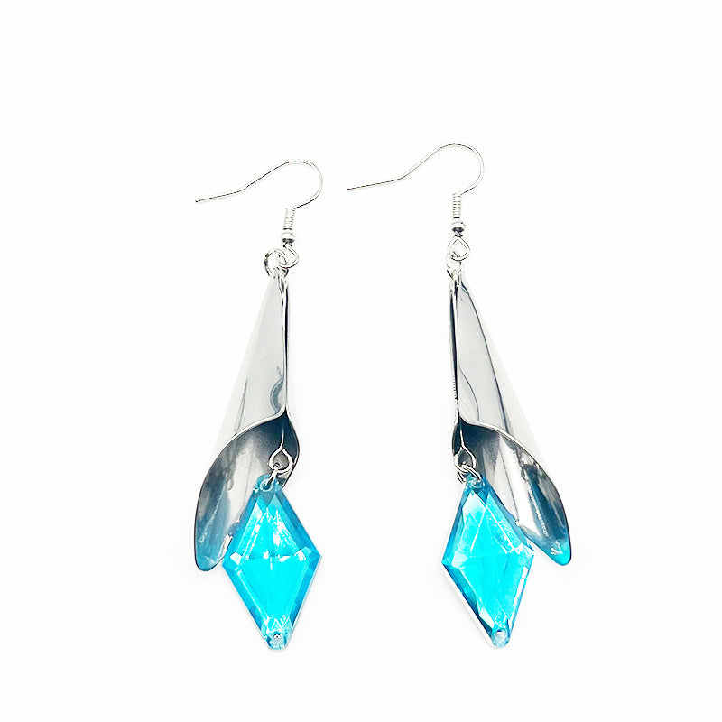Yelan Game Earclips Cosplay Earrings