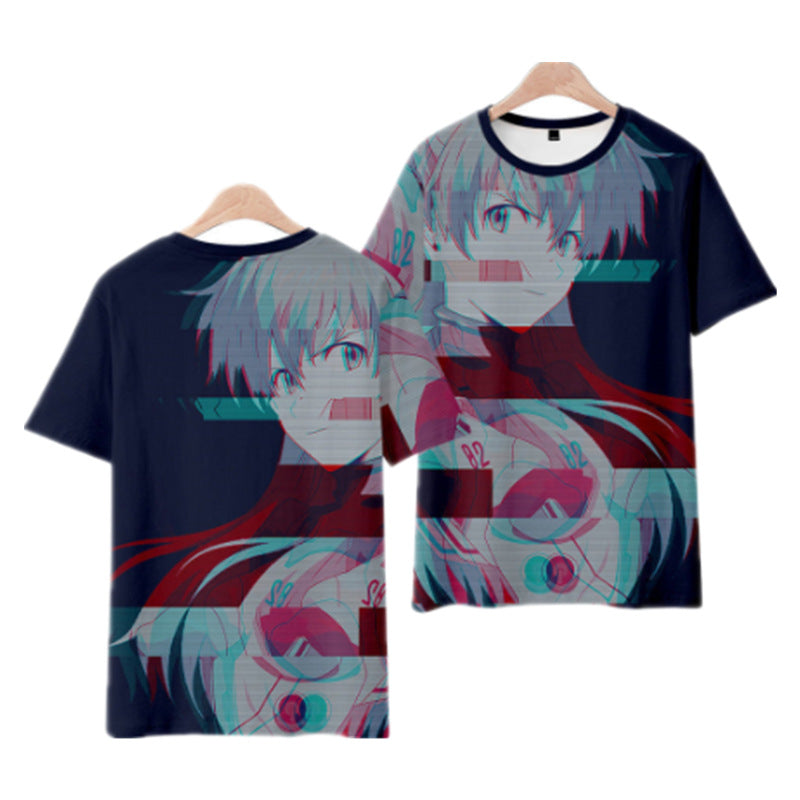 Cool Anime Eva Cosplay Digital Print T-Shirt