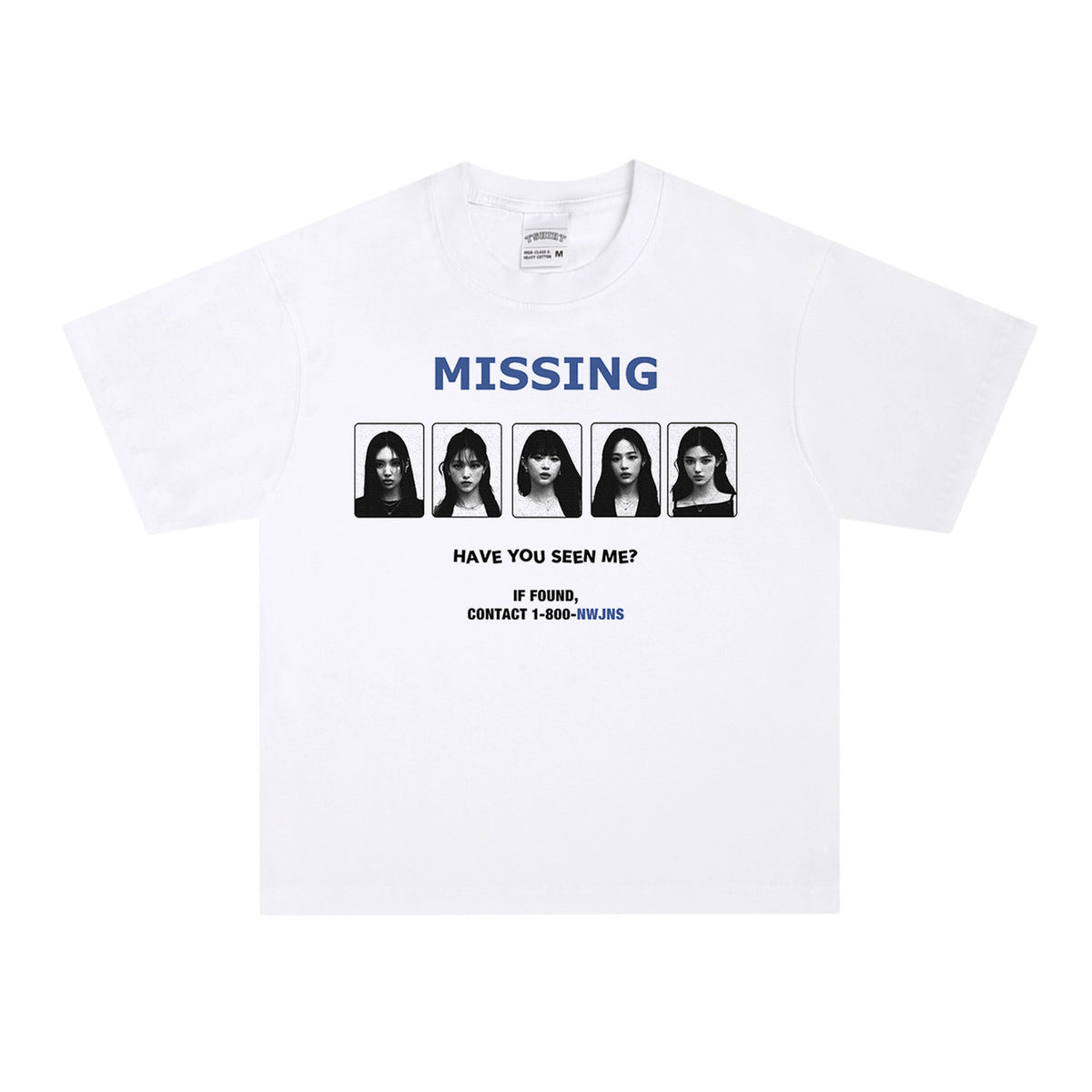 NJZ Missing Cotton Short-sleeved T-shirt Top