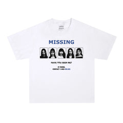 NJZ Missing Cotton Short-sleeved T-shirt Top