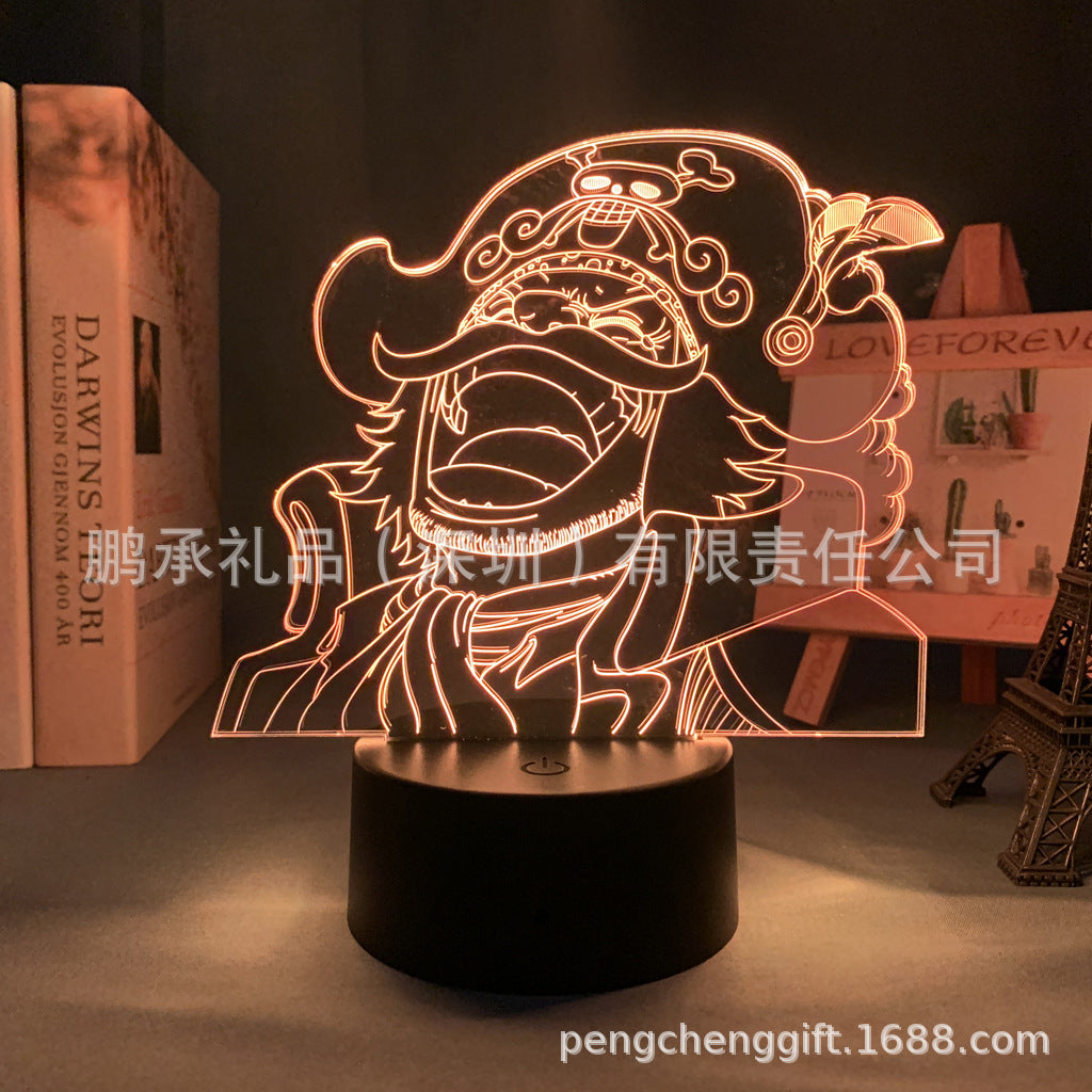 Colorful Luffy 3D Night Light