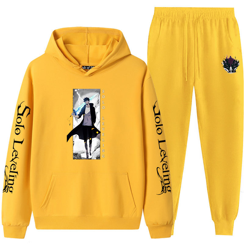Casual Anime Graphic Hoodie Loose Pants