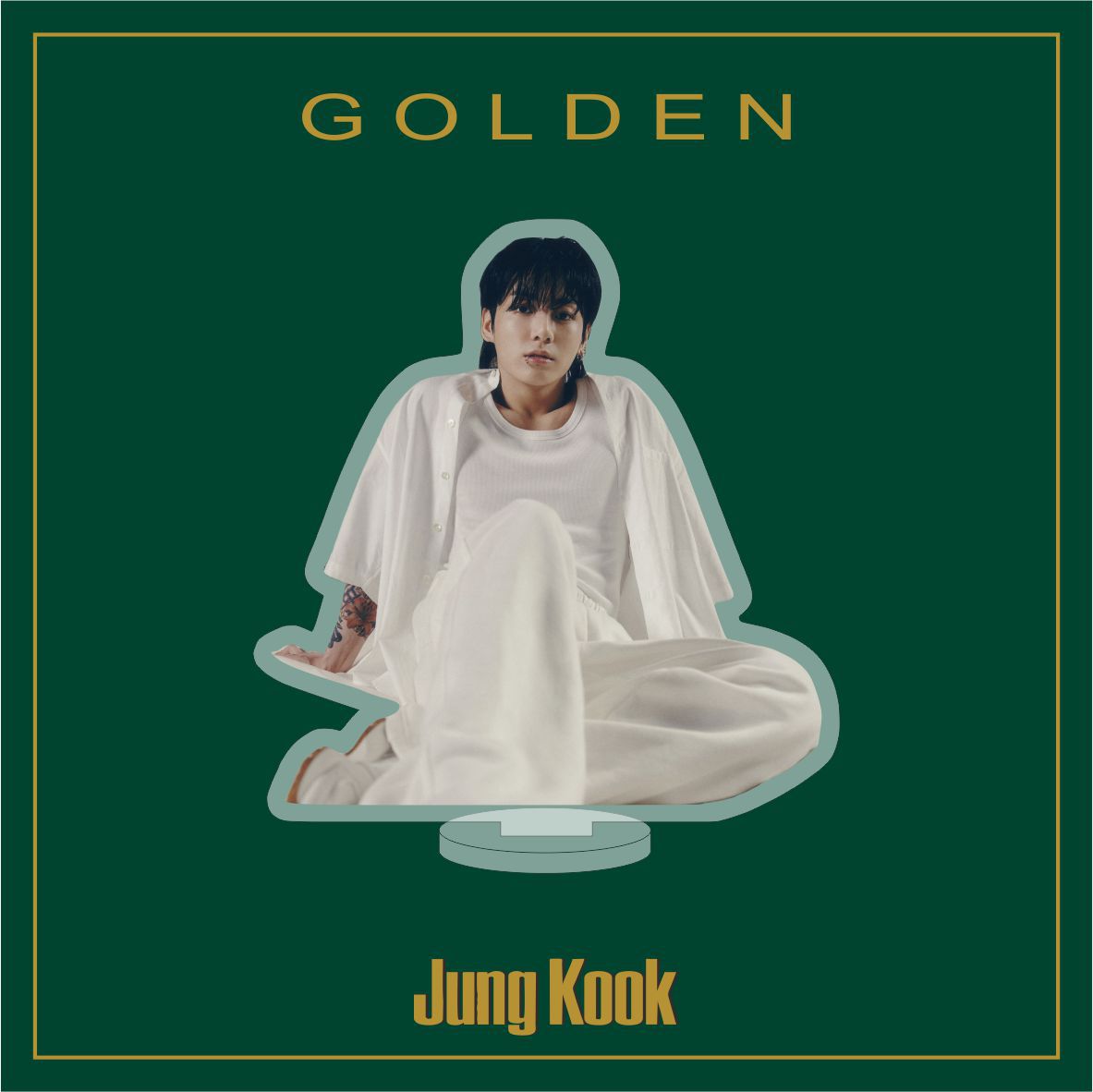JK Golden Album Standing Tabletop Ornament