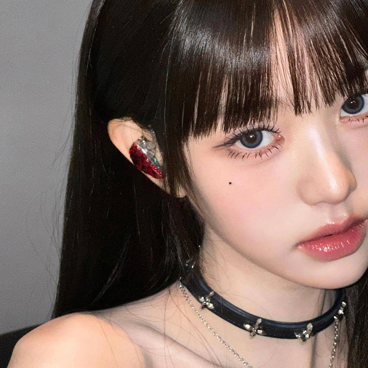 Wonyoung Cross Black Collar Choker