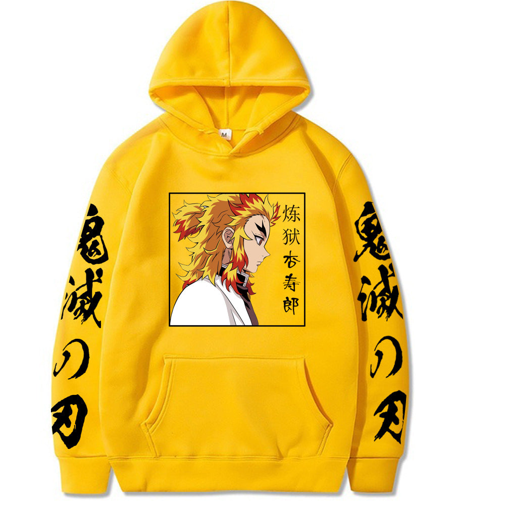 Unisex Anime Graphic Print Loose Hoodie