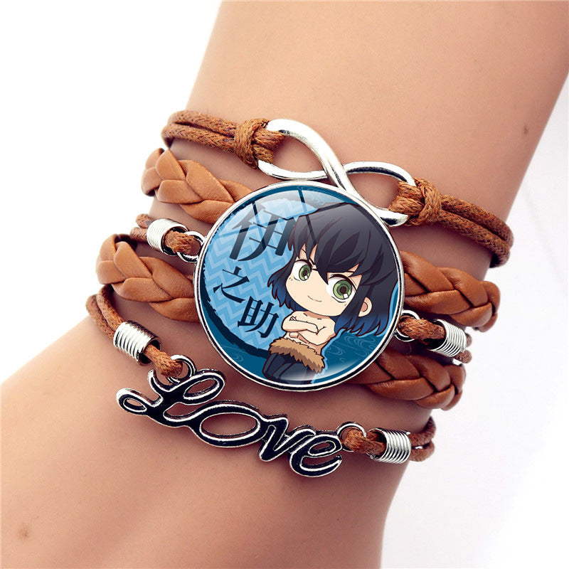 Casual Anime Brown Braided Rope Bracelet