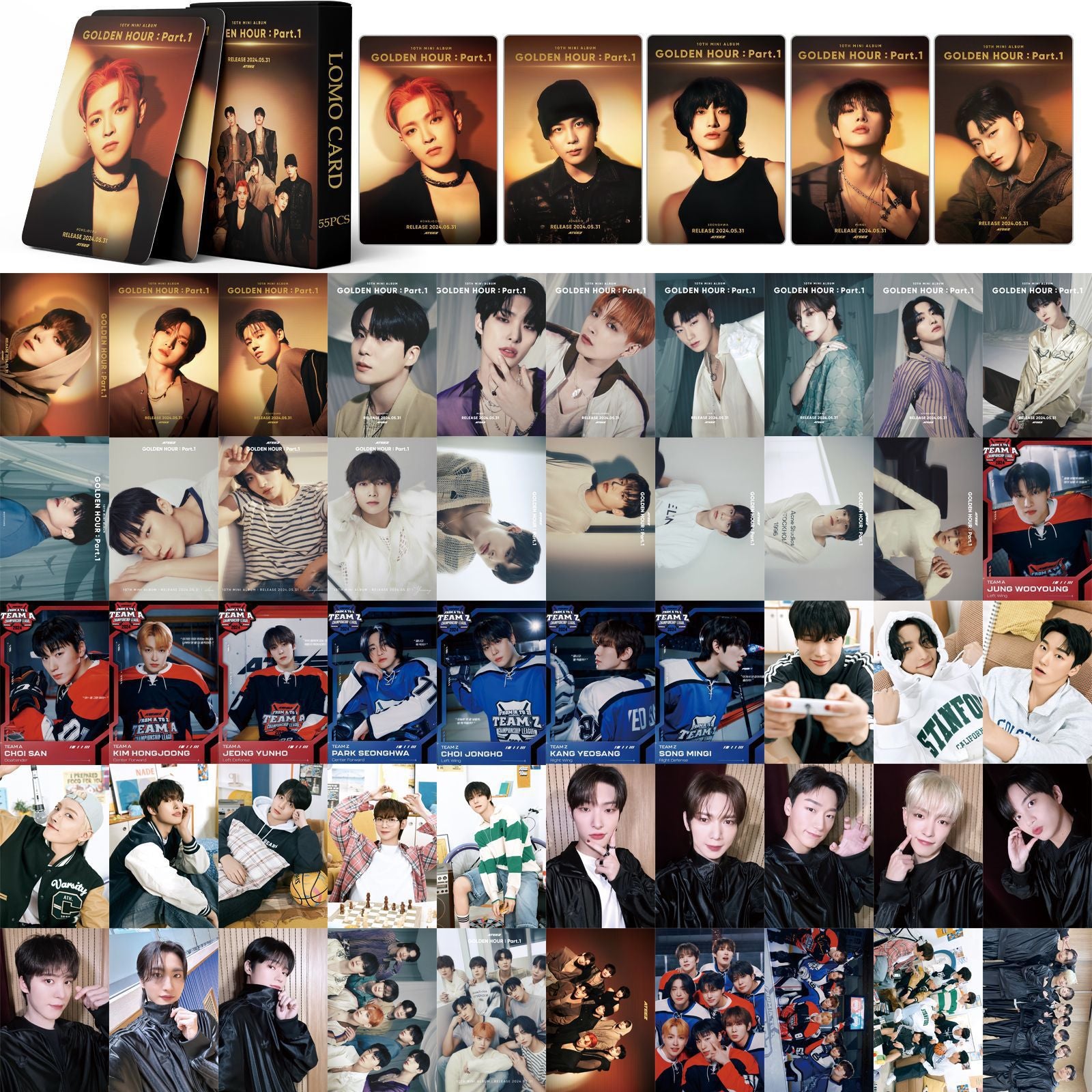 55 KPOP Album Lomo Cards