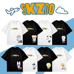 SKZ00 Cartoon Print Short Sleeve Tee