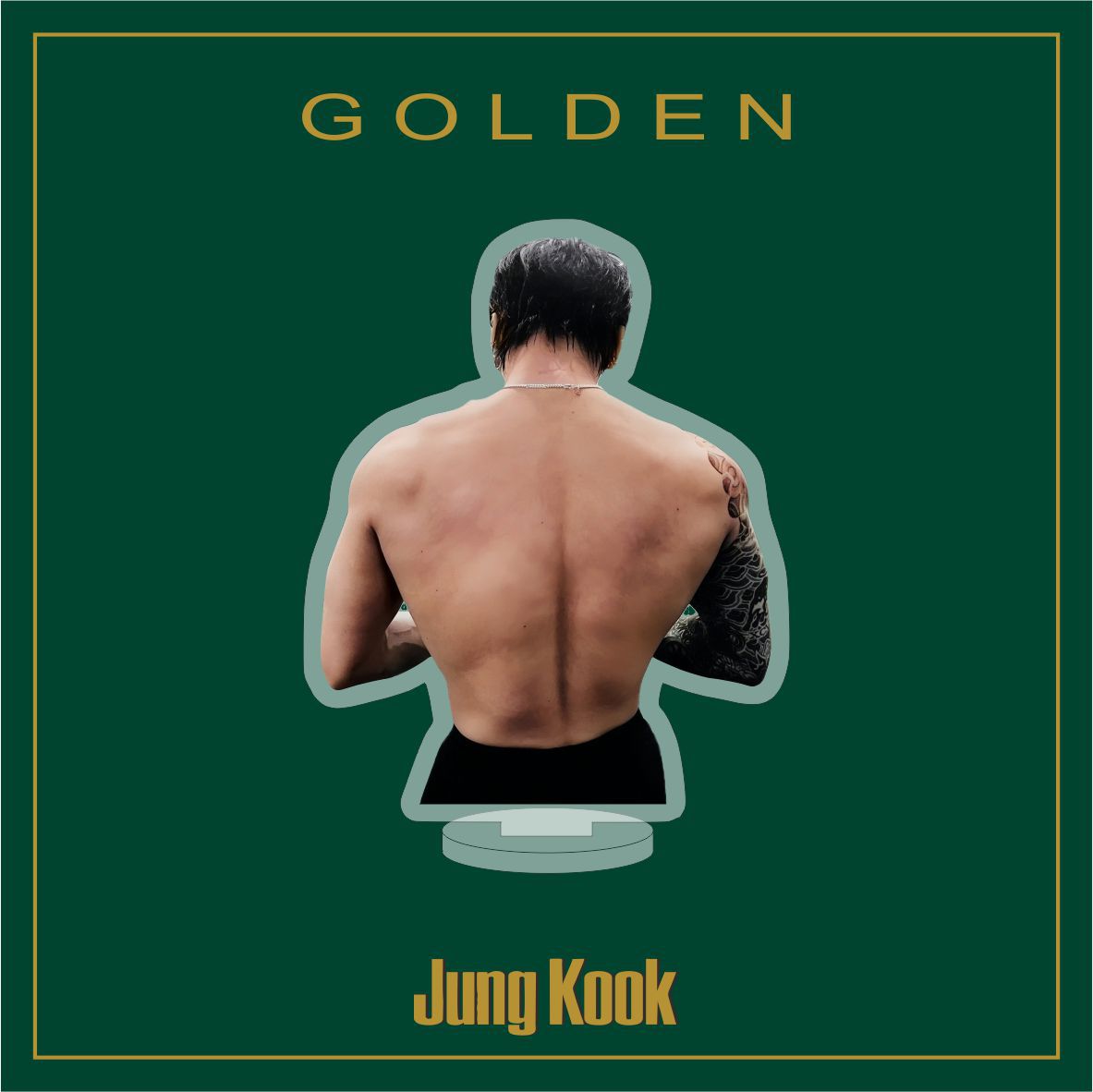 JK Golden Album Standing Tabletop Ornament