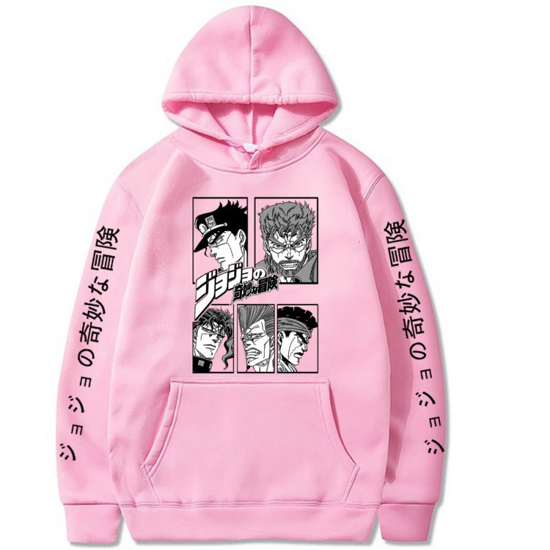 Unisex Jojo Anime Graphic Print Casual Hoodie