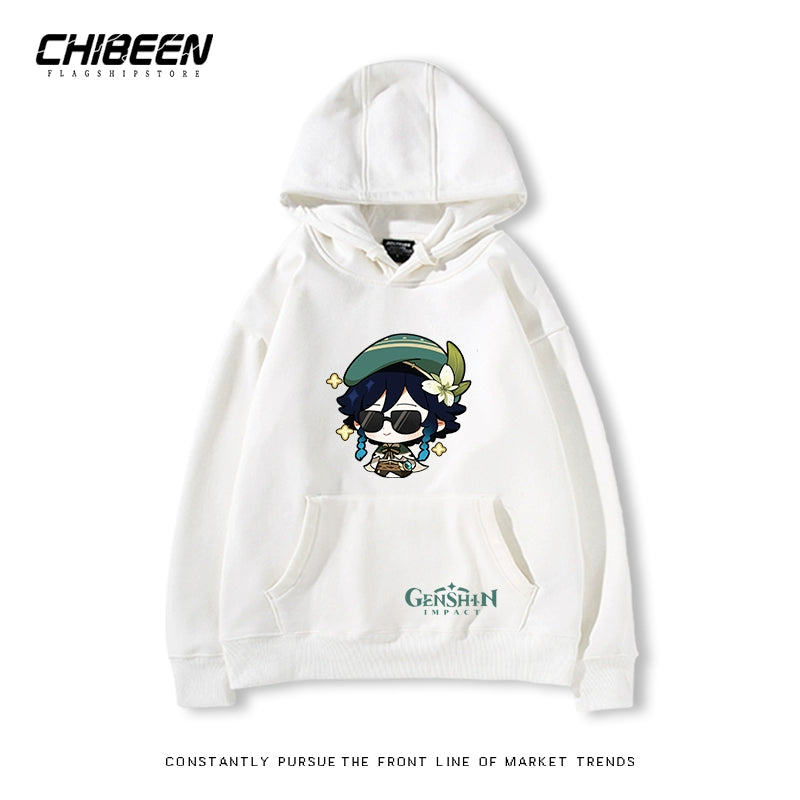 Unisex Venti Game Print Pullover Hoodie