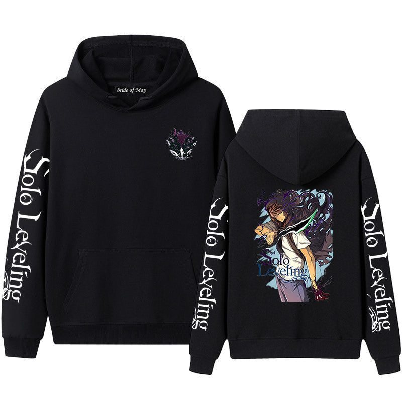 Trendy Anime Graphic Print Hoodie