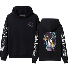 Trendy Anime Graphic Print Hoodie
