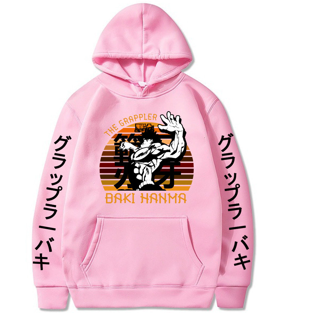 Casual Baki Hanma Loose Pullover Hoodie