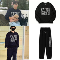 Men's and Women's CATDOG PERSON Sweatshirt Trousers