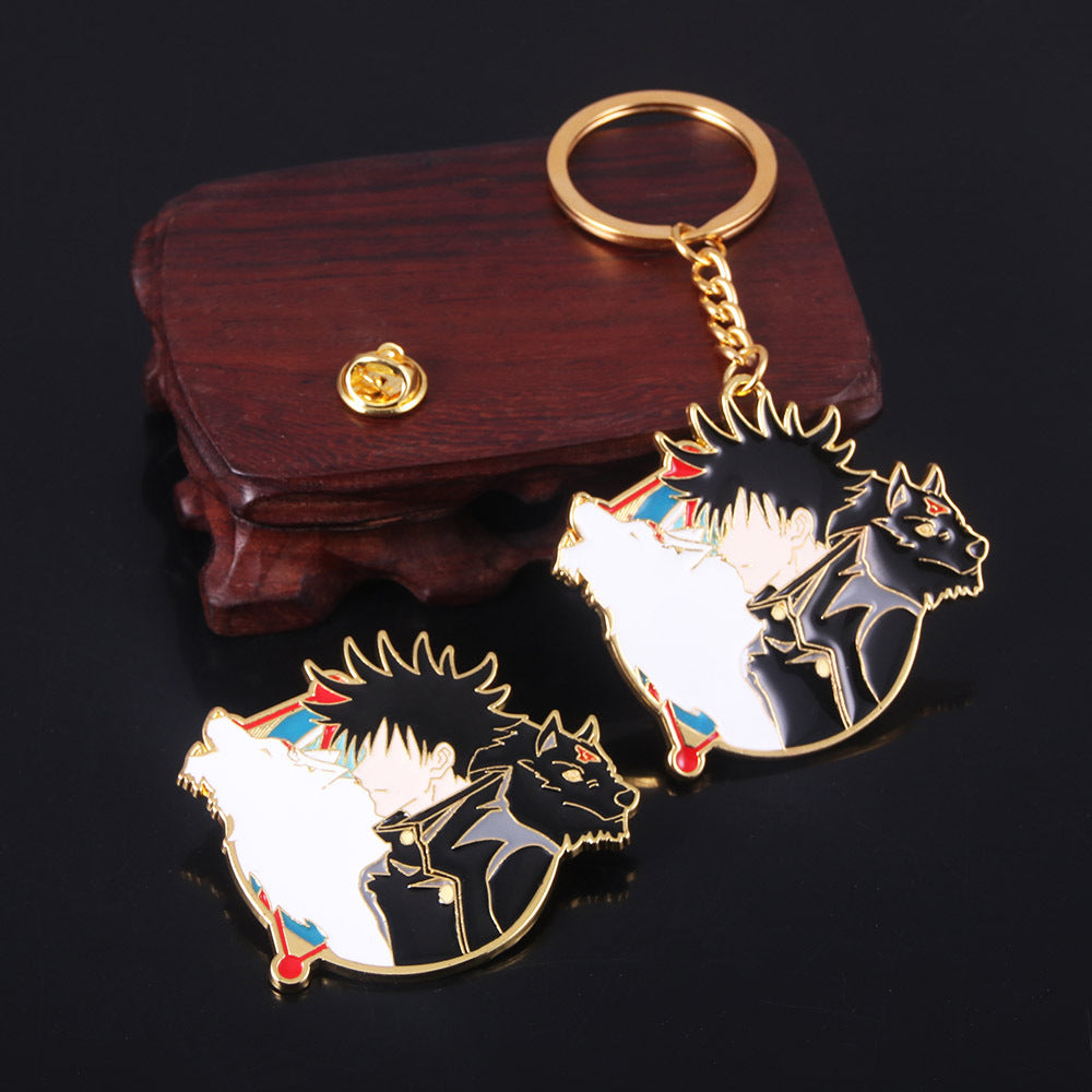 Exquisite Anime Metal Keychain Brooch Badge