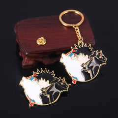 Exquisite Anime Metal Keychain Brooch Badge