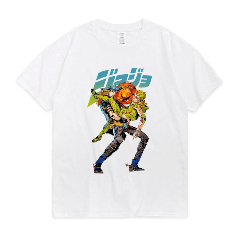 Unisex Jojo Pattern Round Neck T-shirt