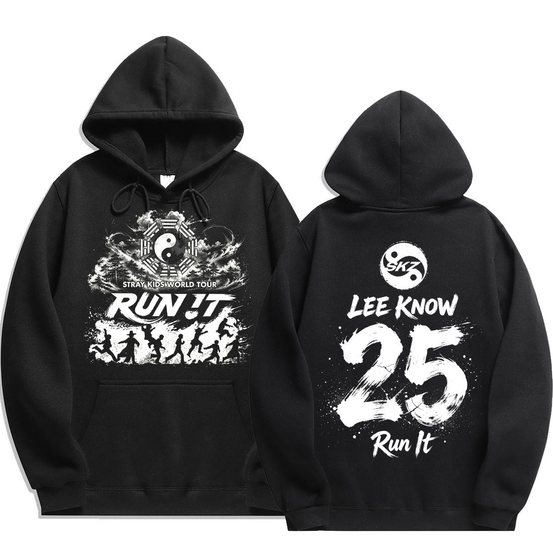 SKZ World Tour Run It Number Printed Hoodie
