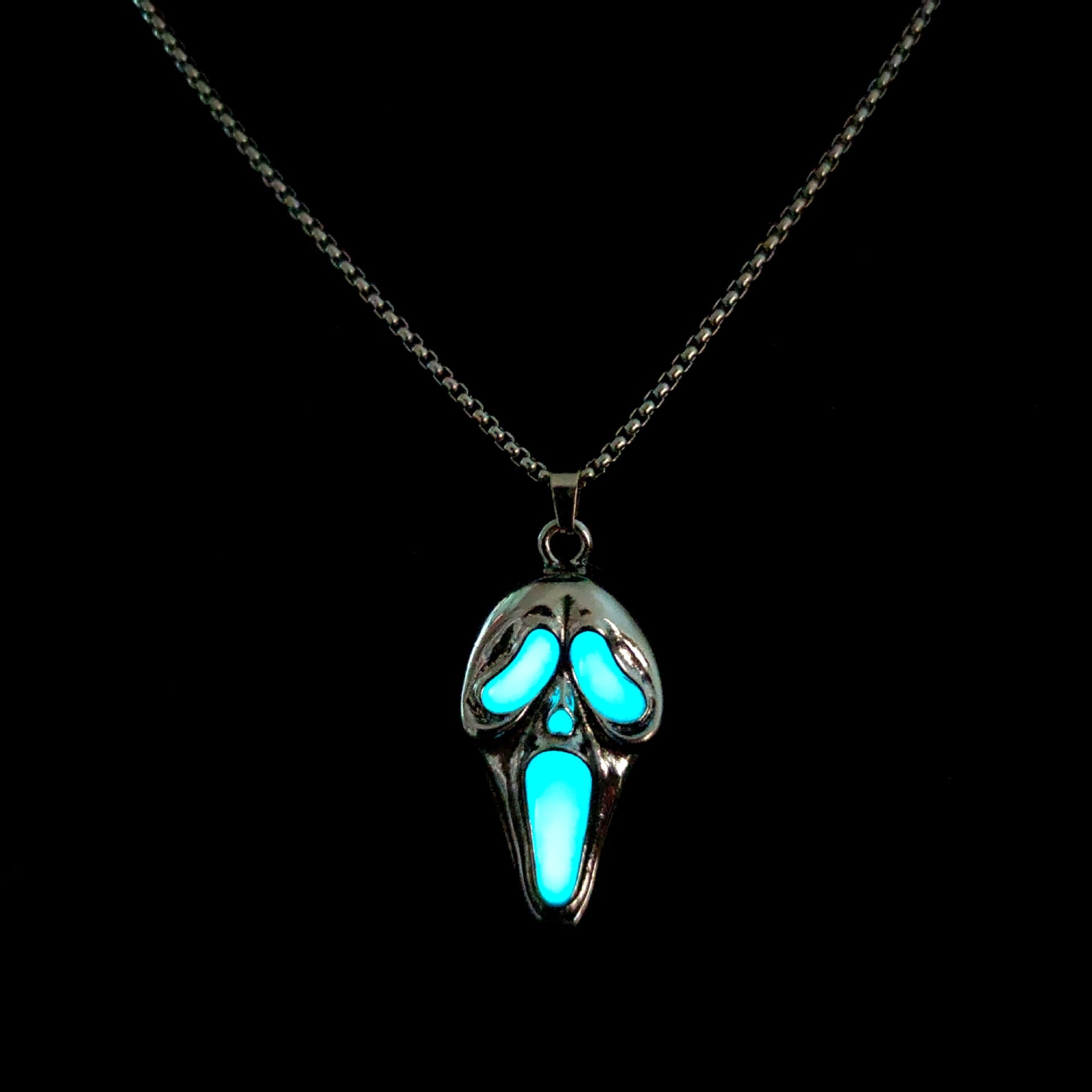 Luminous Skull Mask Pendant Necklace