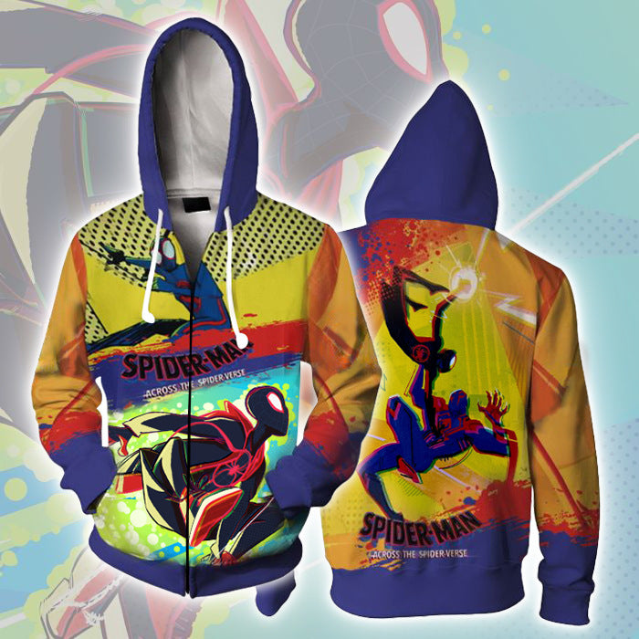 Cool Spider Universe Cosplay Men's Zipper Hoodie