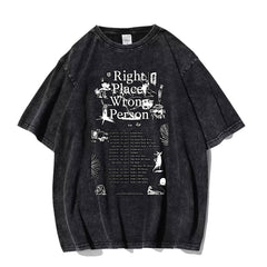 Unisex RM Kpop Poster Graphic Washed T-shirt