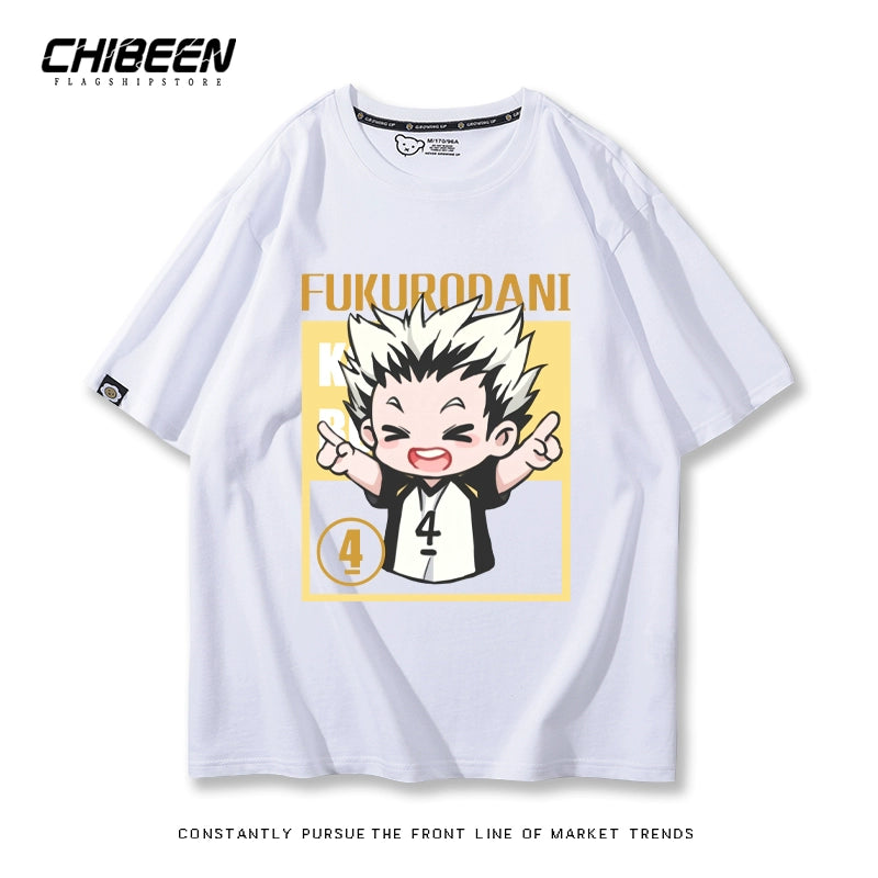 Hinata Anime Print Casual Cotton T-shirt