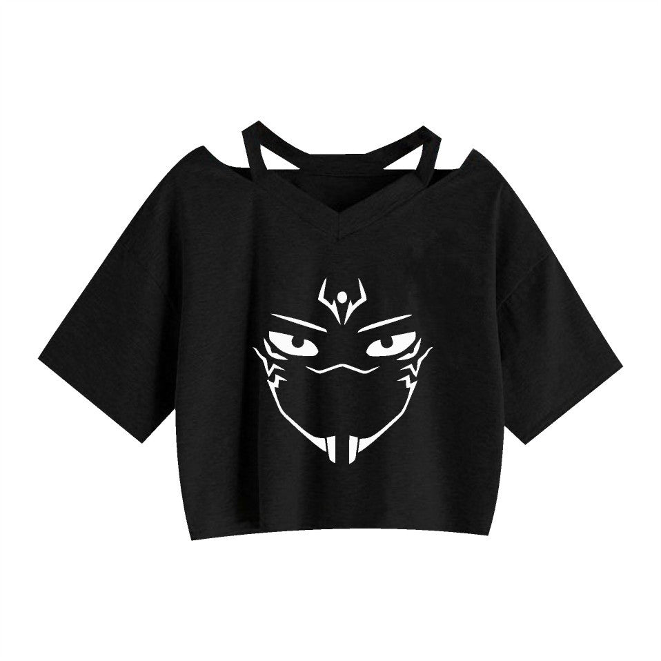 Women's Anime Summer Breathable Crop T-shirt