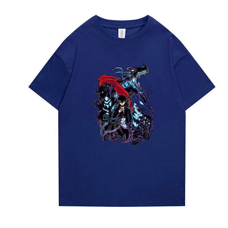 Unisex Anime Print Short-sleeved T-shirt