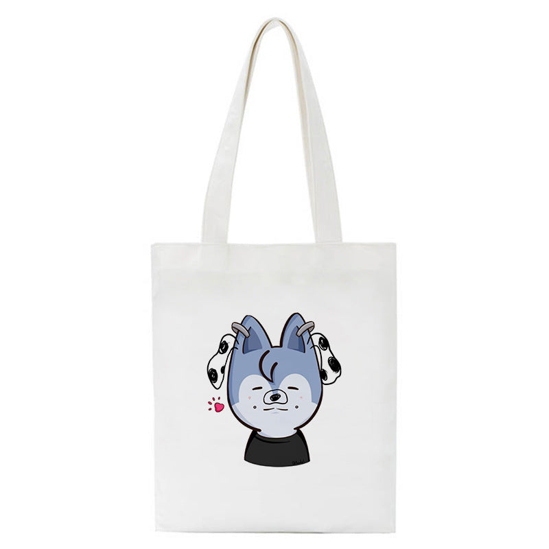 Cute Kpop Pattern Printed One Shoulder Canvas Bag