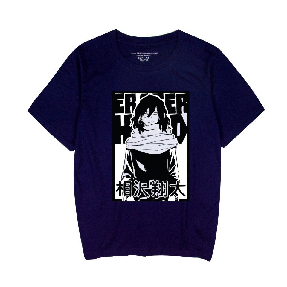 Unisex Anime Print Crew Neck Short Sleeve T-Shirt
